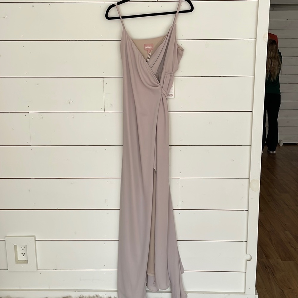 MUMU Liz Maxi Dress in shade Show Me The Ring.  Bridesmaids Dress, Size L